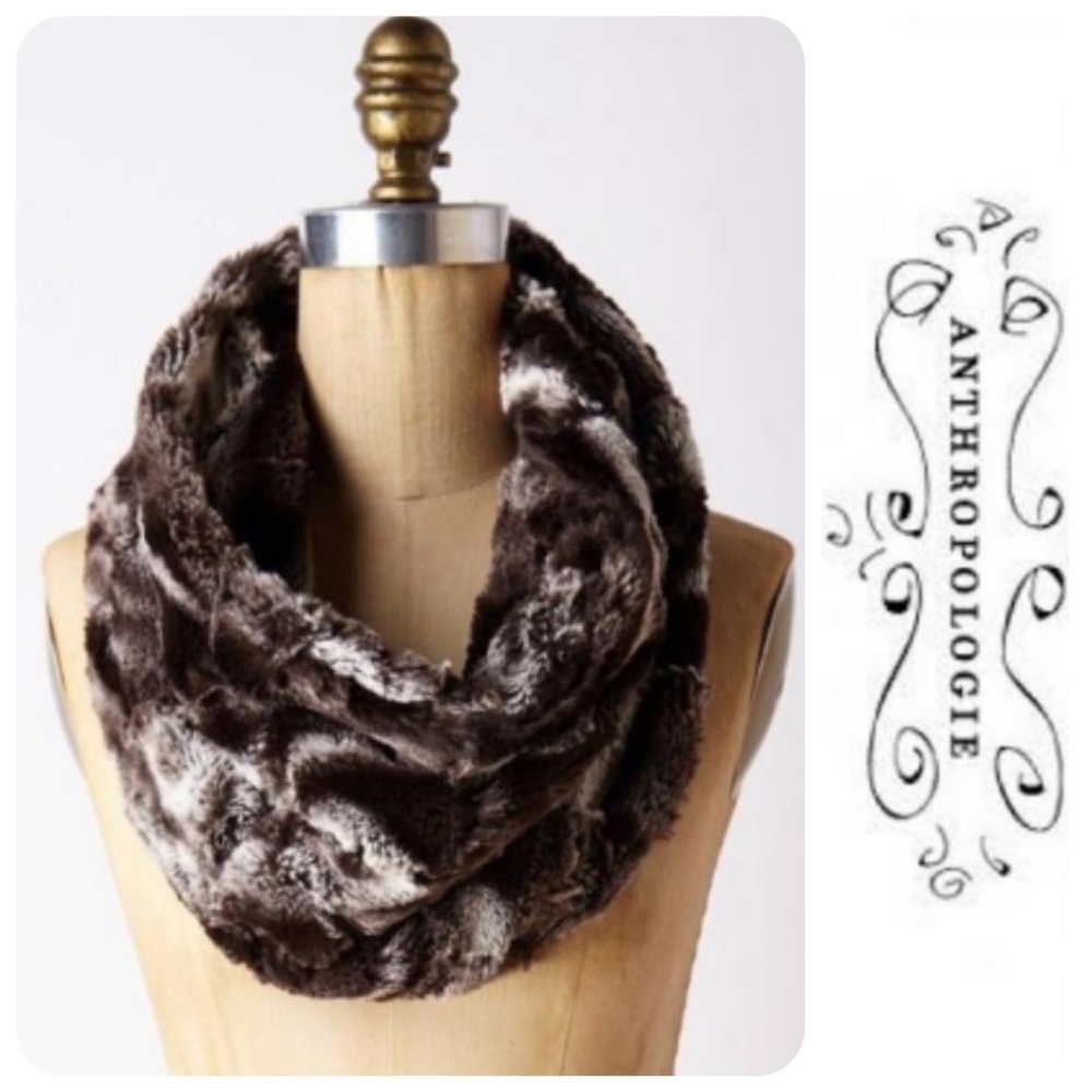 🆕Anthropologie🌷Multicolor Cowl Faux Fur Scarf